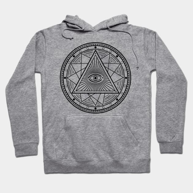 Pyramid All seeing eye Hoodie by Kneazal